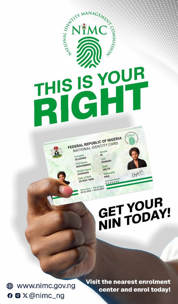 My younger brother couldn’t register for school properly until he got his NIN.