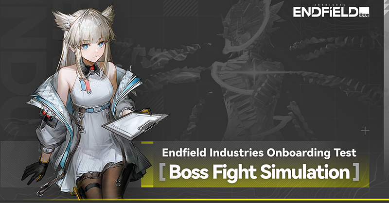 AKEndfield's tweet photo. Endministrator, 
Perlica has sent an urgent combat simulation protocol! Please connect to the terminal  to test your tactical synchronization with your operators! Share your score to receive in-game rewards! 

▼ Check the comments for full event details

ArknightsEndfield