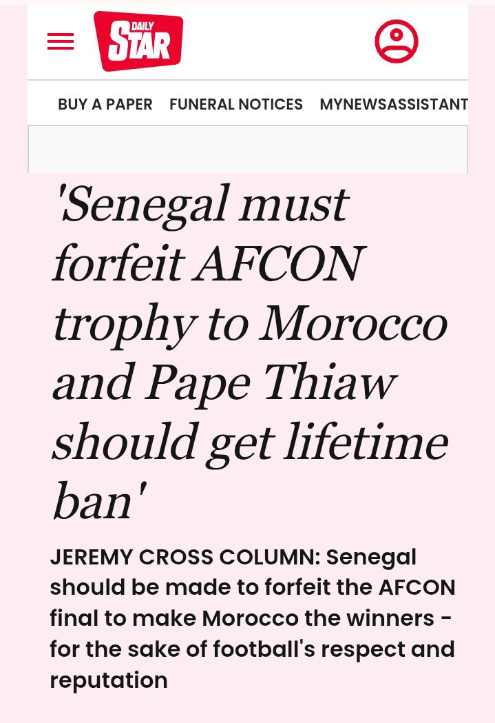 willis99willis's tweet image. 🚨كم أنت كبير يا مغرب🇲🇦👏
✅ الصحافة البريطانية تضغط على الفيفا
❌غلمان العثمانيين يرقصون في الشوارع🤭
#المغرب_السنغال #AFCON2025