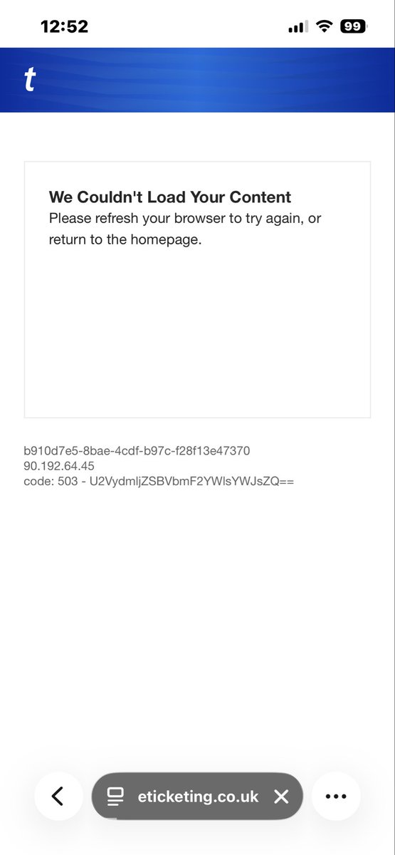 Really is a bag of shit this Ticketmaster isn’t it… #bcafc