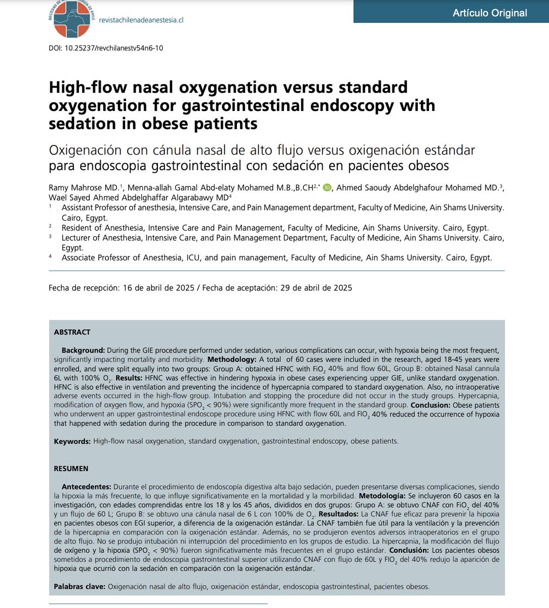 chileanestesia's tweet image. Este tema esta muy novedoso! y viene desde egipto! que lejos estamos llegando ...
