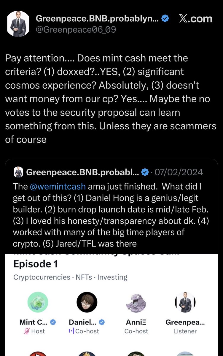 LVSNode's tweet image. Oh @Greenpeace06_09, calling other projects scam when he himself promoted a scam coin to the community, over 20 posts supporting mint cash 🤦🏻‍♂️🤦🏻‍♂️🤦🏻‍♂️

#LUNC #USTC #LUNCCommunity #LUNCArmy DYOR

@Greenpeace06_09 dont worry about deleting your posts, we have records