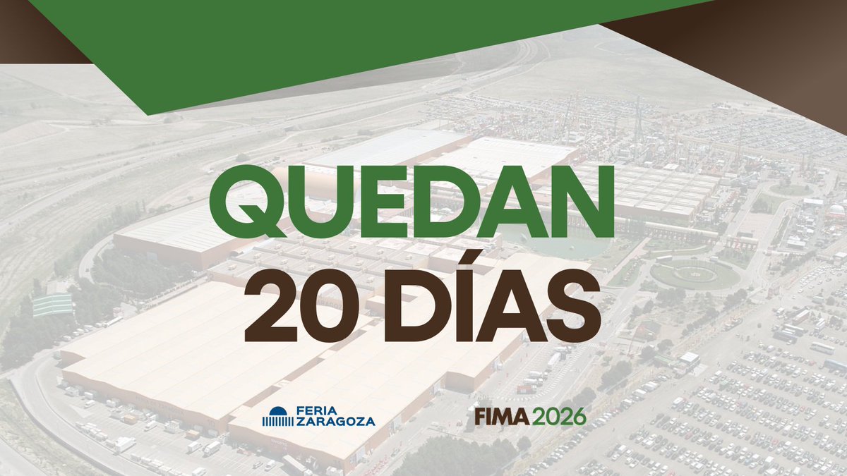 ¡La cuenta atrás ha comenzado para #FIMA2026!   En solo 20 días, <a href="/feriadezaragoza/">Feria de Zaragoza</a> volverá a convertirse en el gran punto de encuentro del #sectoragroalimentario. 

¿Te lo vas a perder?