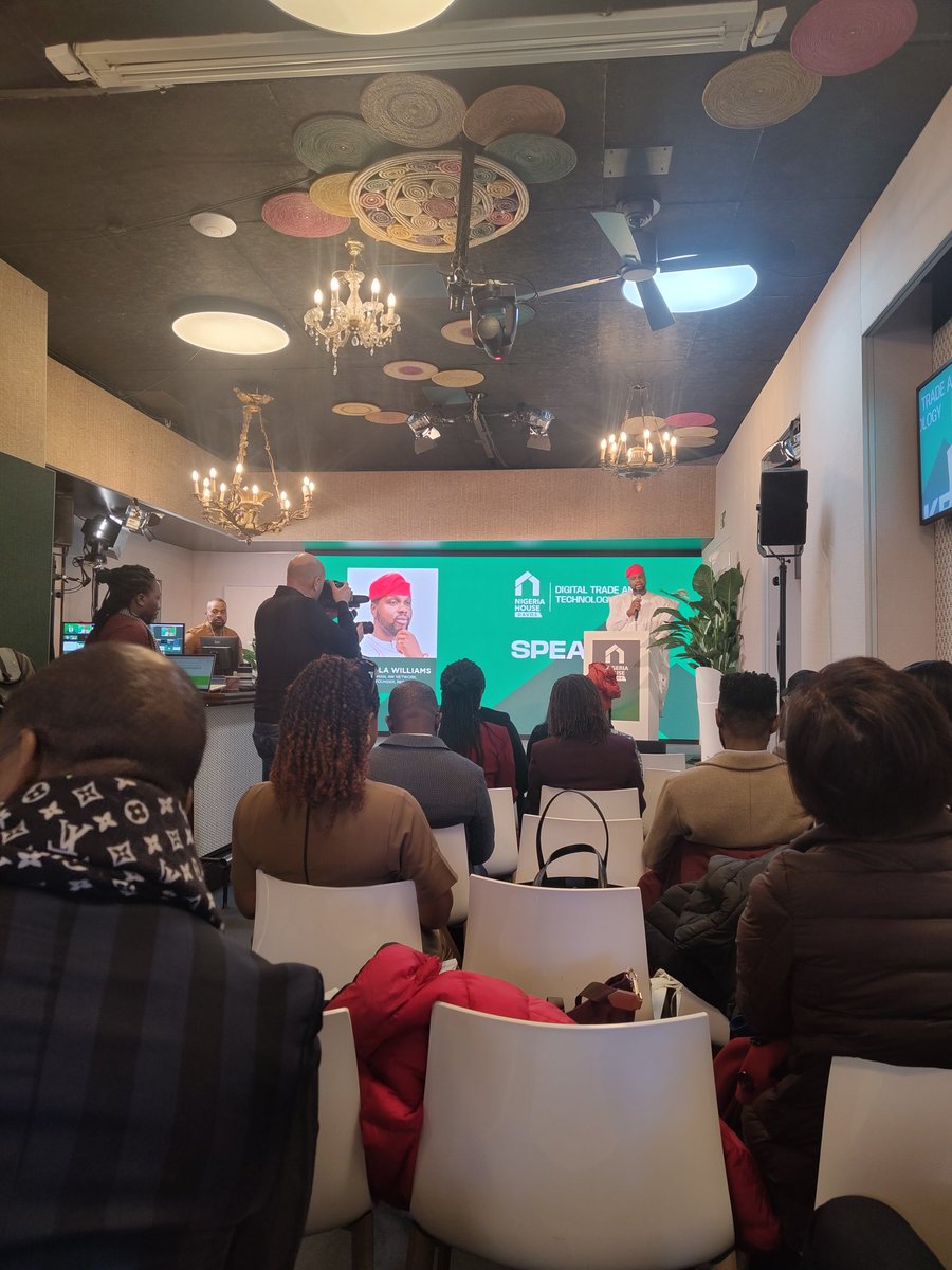 At the Nigeria House in Davos