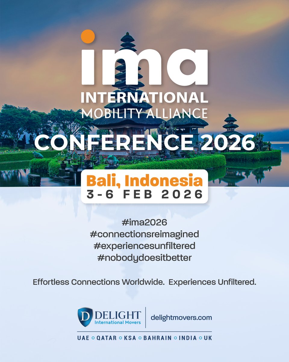 delight_movers's tweet image. Excited to be part of IMA Conference 2026 in Bali! 🌴
From 3–6 Feb, global leaders connect, share ideas &amp;amp; shape the future of mobility.
See you in Bali! ✨

#IMAConference2026 #IMABali2026 #DelightMovers