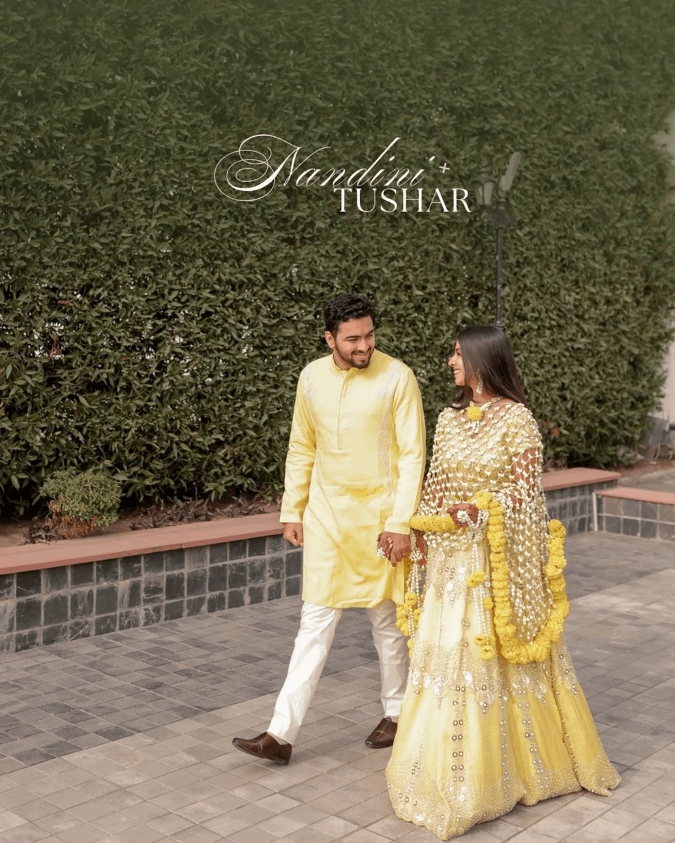 TheyaadeinFilms's tweet photo. Soaked in turmeric, showered in flowers, and completely drenched in love. 🌼✨

Tushar and Nandini’s Haldi was a literal floral storm of laughter, madness, and pure joy. Watching these two get showered with petals (and a whole lot of love) was the highlight of our day! https://t.co/NuPbA6yEqe
