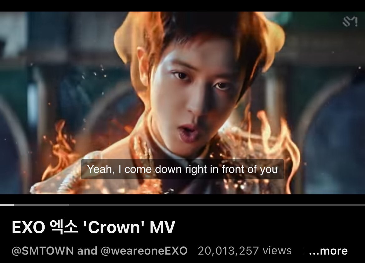 CROWN by <a href="/weareoneEXO/">EXO</a> has surpassed 20M Views on YouTube 🔥🎉🎉

#EXO_REVERXE #EXO #EXO_Crown