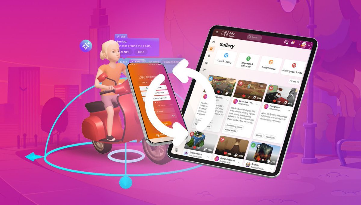 Delightex_Edu's tweet photo. Just a reminder: from tomorrow you'll need to update your app if you're using Delightex Edu on a handheld device for the best experience ✨ https://t.co/KuIVN1hzRW