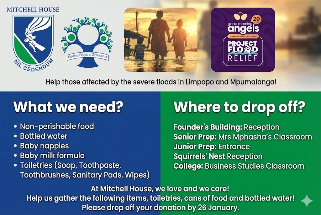 When our community needs us, we respond. 💙💚
Please support our flood relief drive. Together, we can help. Donations close on 26 January 2026.

#MitchellHouse
#GrowingPeopleOfSignificance