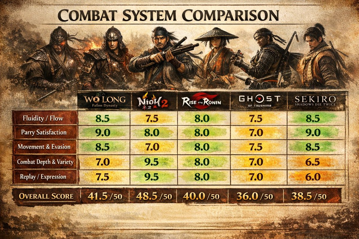BlitzThePuppets's tweet image. I am a big fan of Wo Long Fluidity and Parry Satisfaction but I know Nioh 2 deep system is unmatched in modern gaming.

Wo Long is my favorite but I agree Nioh is the best