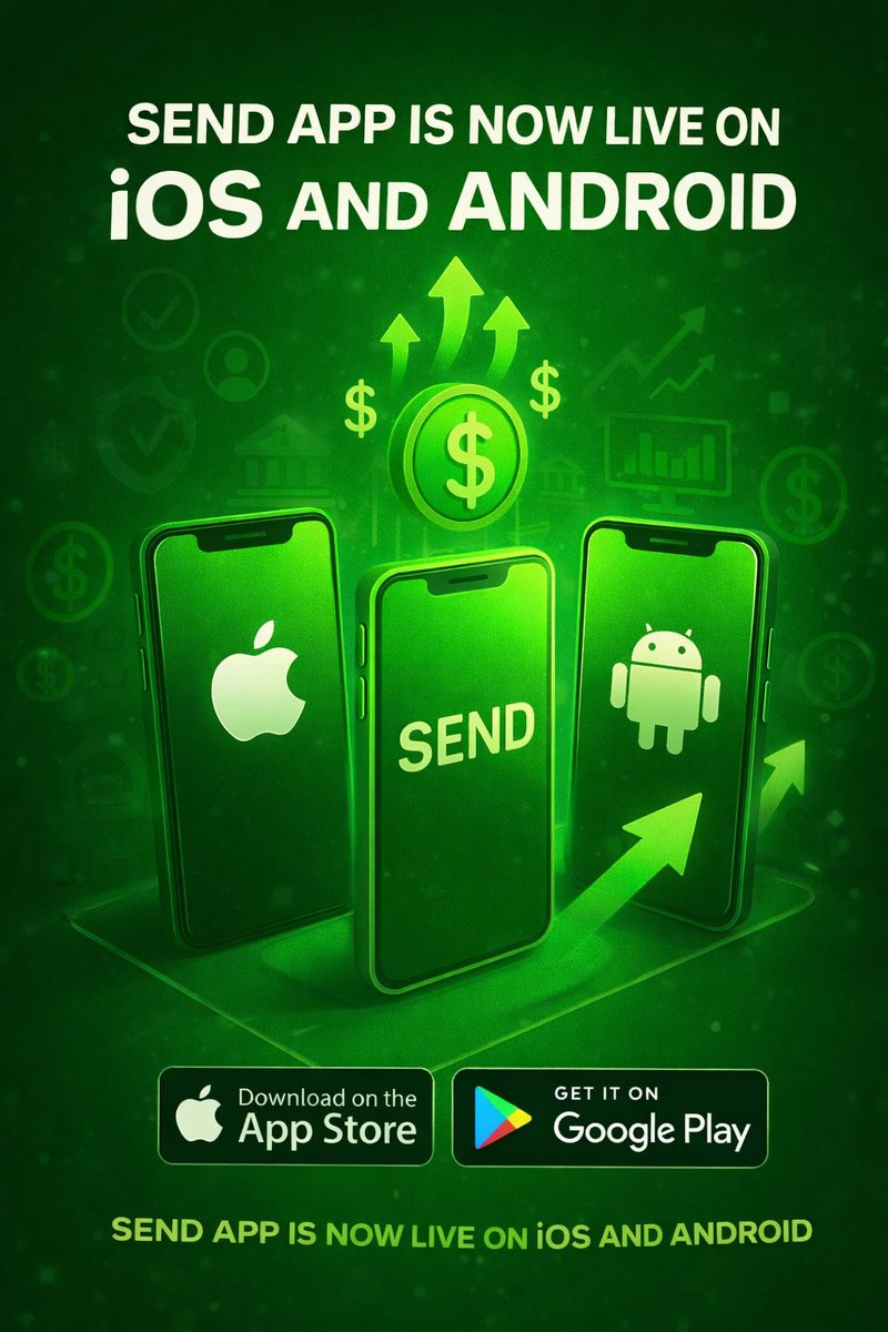 only_Ogazie's tweet photo. 🚀 BIG NEWS!
SEND App is now LIVE on iOS & Android 📲
Faster. Smarter. Seamless money sending.
Download now & level up your transfers 💸
#SENDApp #Fintech #NowLive https://t.co/Yxd05Rs9Hz
