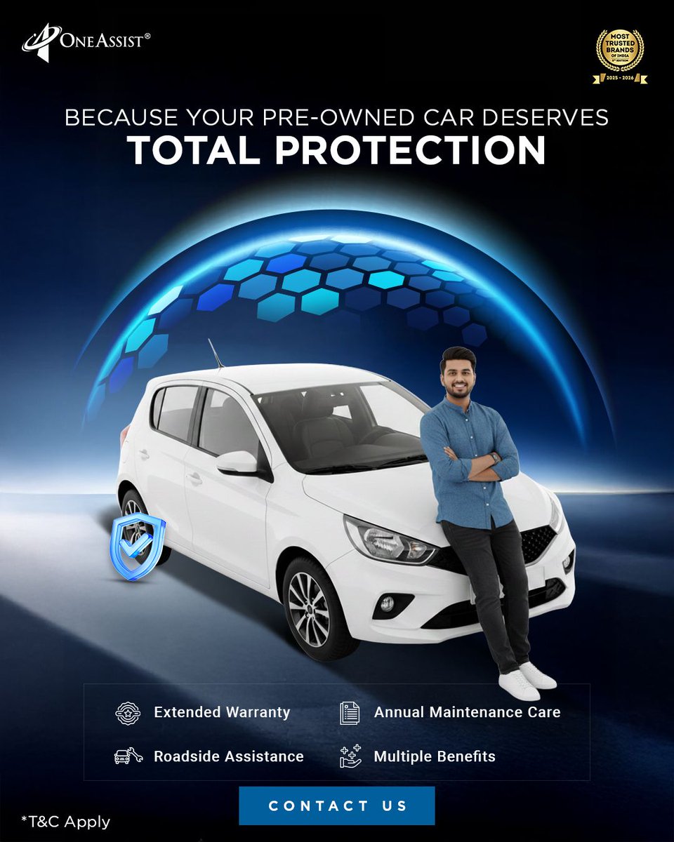 A pre-owned car is a smart choice. Protect it smarter with OneAssist offering - Extended warranty, Maintenance care, and Roadside assistance for worry-free drives.
Contact us Today.

#SmartCarCare #PreOwnedCarProtection #DriveWorryFree #OneAssistCare #TotalCarProtection