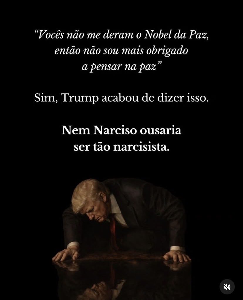 A fragilidade do ego de quem detém o poder. Quando a diplomacia se torna um espelho e a paz uma moeda d troca,o mundo permanece refém d um capricho,aguardando o próximo aplauso para garantir sua sobrevivência.
