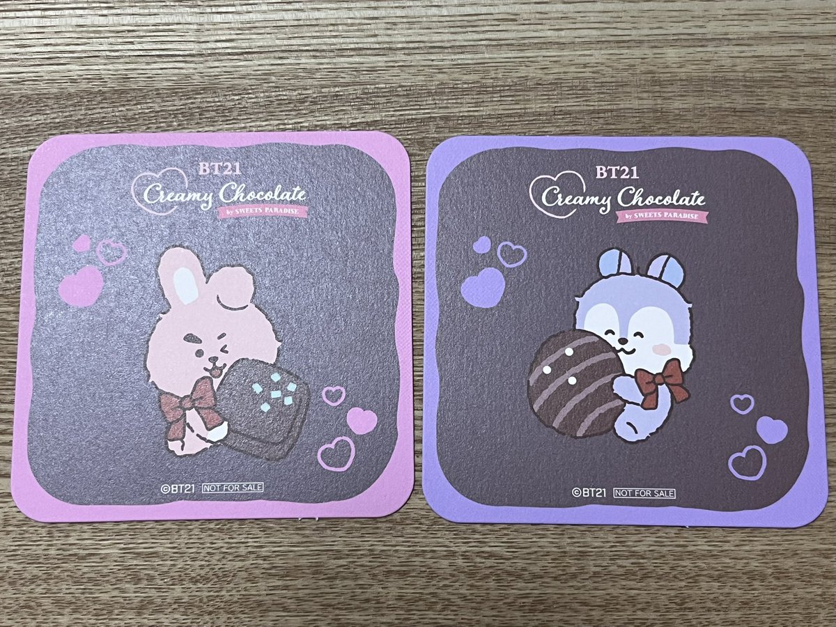 BT21 スイパラ スイーツパラダイス交換

【譲】コースター  MANG
                             COOKY

【求】コースター  TATA

郵送📮での交換希望です。
お気軽にご連絡ください。
お待ちしております.ˬ.)"

 #BTS
 #BT21
 #スイパラ