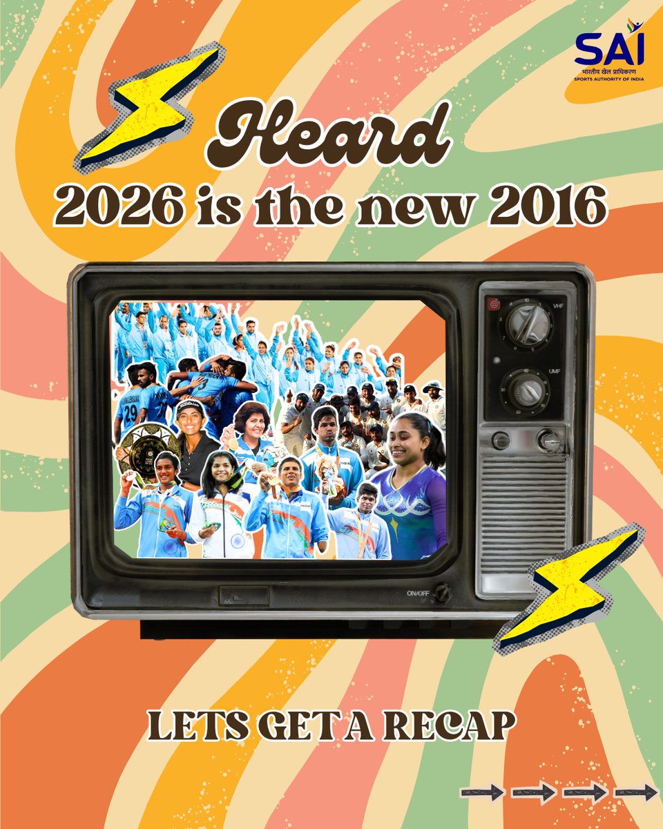 Media_SAI's tweet image. POV: You remember 2016 and realise 2026 is about to go harder 👀🔥

Legends then. Game-changers now.
2026 is the new 2016.

#2026IsTheNew2016 #IndianSports #Recap2026 #MemeSAI