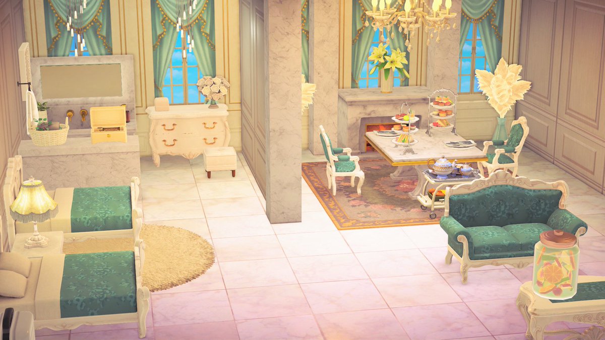 あつ森ホテル
⑤高層階な部屋
⑥ロッジな部屋
⑦オリエンタルな部屋
⑧ゴージャスな部屋

奥をアクセント壁紙にするのがたのしい🌳
それぞれ部屋の主役は
高層階:夜景とソファ
ロッジ:まきストーブ
オリエンタル:ベッドと竹林
ゴージャス:大理石のだんろ

#あつ森 #ACNHUpdate