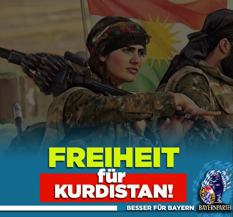 Bayernpartei's tweet photo. ❌ Kein deutsches Geld für Syrische Islamisten!
Wer kurdische Gebiete angreift, bekommt keine Hilfe.

✅ Humanitäre Unterstützung nur noch für die #Kurden.
Direkt. Ohne Umwege. Ohne Regime.

Neutralität bei Unrecht ist Mittäterschaft.
Bundesregierung, handeln!

#Menschenrechte https://t.co/hvalO25KfQ
