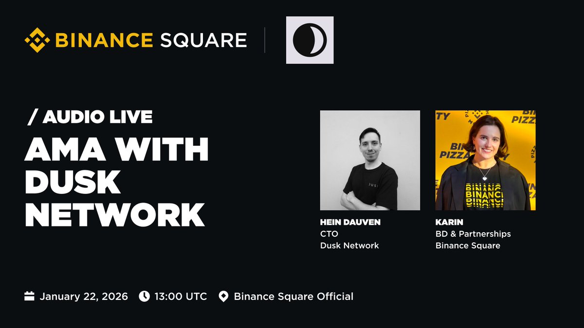 Grab your ☕ and join Dusk CTO at Binance square live on Jan 22, 2026 -  (EST): 8:00 AM - (CST): 7:00 AM - (MST): 6:00 AM - (PST): 5:00 AM