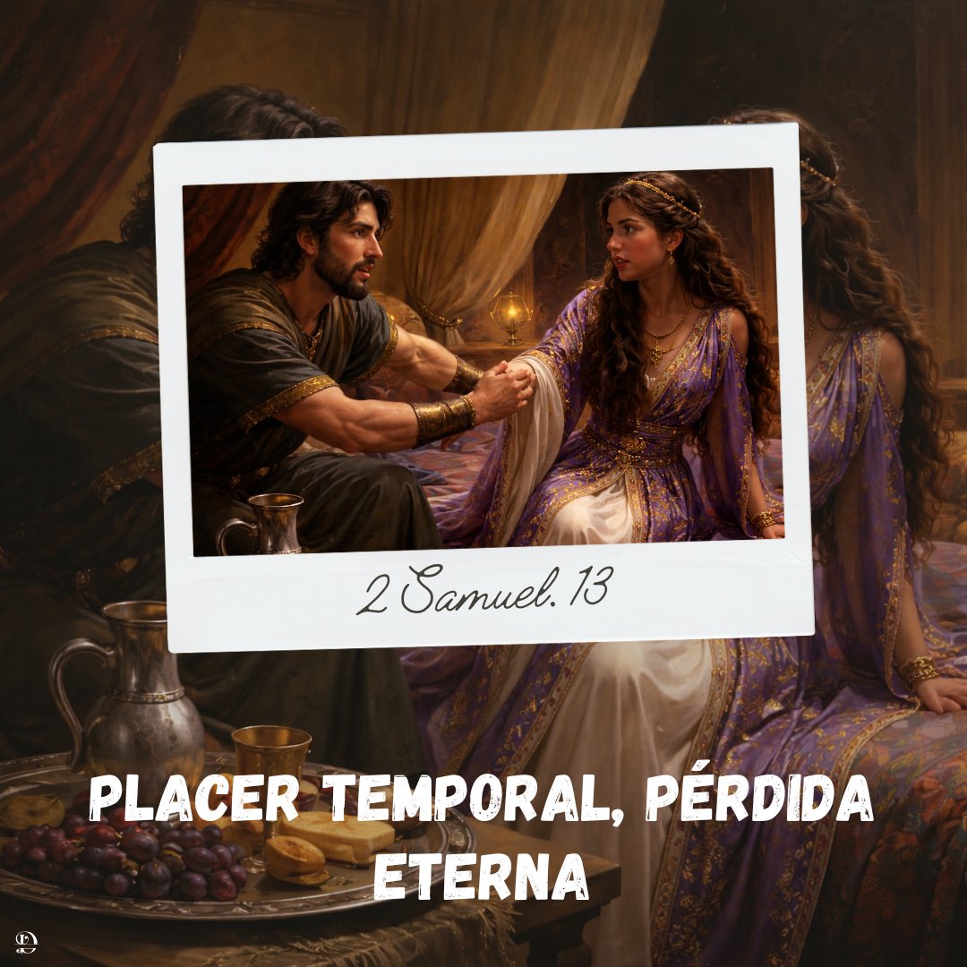 Amnón eligió un momento de placer y perdió su condición de posible heredero del trono. De la misma manera, cuando permitimos que el deseo gobierne, ponemos en riesgo lo que Dios ha preparado para toda la eternidad. 🙏🏼

#cristovienepronto #godfirst #onevoice27