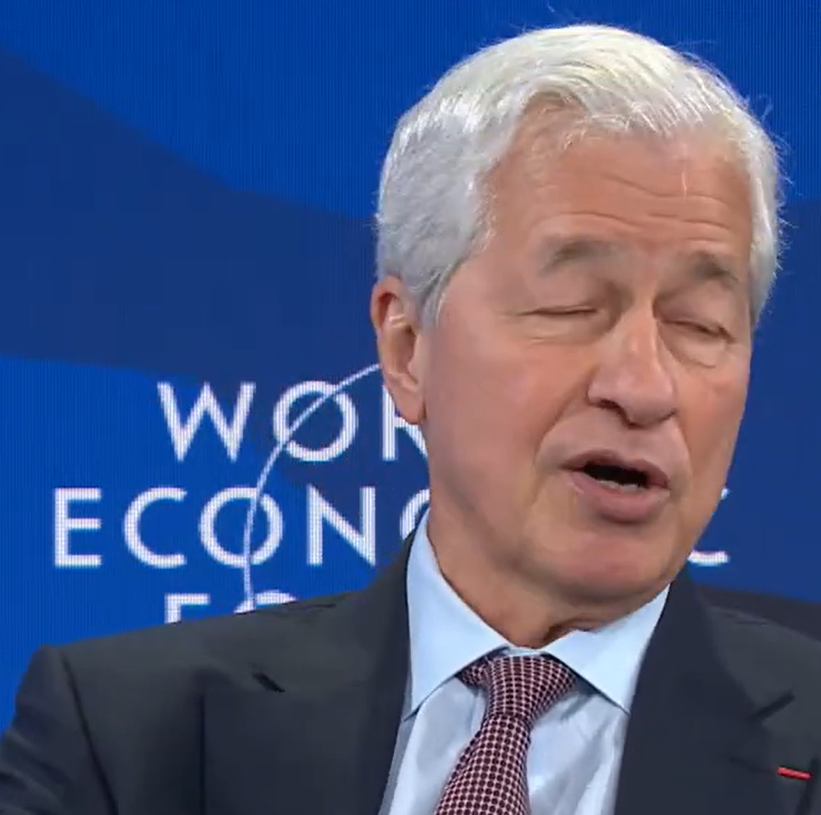 innercitypress's tweet photo. Davos 5: JPMorgan Chase's Jamie Dimon says "I think we need a stronger NATO" - he is *not* asked about the Jeffrey Epstein victim's lawsuit against JPMC, and his knowledge and role, nor Chase's branch closings raised by @FinanceWatchOrg: https://t.co/Hvht0nnEZb https://t.co/kwHjzM7nO0