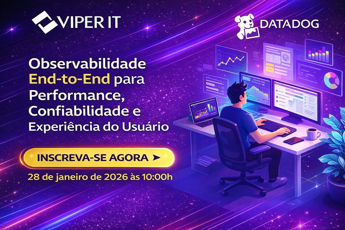 Observabilidade não é mais opcional. É infraestrutura crítica.

A VIPER IT e a Datadog convidam você para um webinar sobre Observabilidade End-to-End na operação moderna de TI.

📅 28/jan | 10h (BRT)
🎟 Inscrição gratuita
#datadog #viperit

 events.teams.microsoft.com/event/963df5cd…