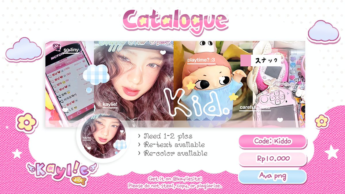 kayliesite's tweet image. Kindly RT yaa, thanks a bunch  🍥🛝🎀

Calling all the kiddos out there!  🐈‍⬛️ ˚⭒遊ぼう！ . . sambut katalog baruku gucy ⁺‧  &amp;lt; KIDDO &amp;amp; KITTI &amp;gt; sekalian aku juga OPTIP dan ada beberapa layout rs, scroll sini Ꜥ 🛒゛

#zonauang