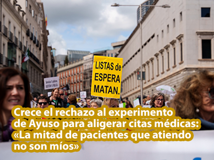 Crece el rechazo al experimento de Ayuso para aligerar citas médicas: «La mitad de pacientes que atiendo no son míos»  gentes.userafutura.org/2026/01/21/cre…