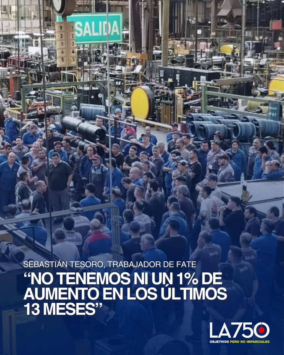 🛑 UN AÑO DE CONGELAMIENTO SALARIAL EN FATE

🏭 Fate despidió a cientos de trabajadores, modificó las condiciones laborales y, finalmente, impuso un congelamiento salarial que ya lleva un año.

🗣️ “Existe una política de sembrar el terror, porque el conflicto está por cumplir dos