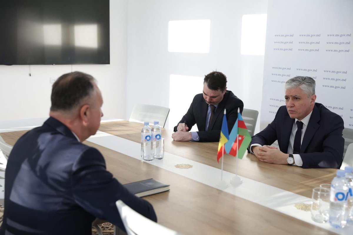 UlviB1972's tweet photo. Honored to be received by the Minister of Health of the Republic of Moldova, H.E. Mr. Emil Ceban. During the meeting, new directions for cooperation in the medical sector between the Republic of #Azerbaijan and the Republic of #Moldova were discussed. https://t.co/9YGe6cKQ4S