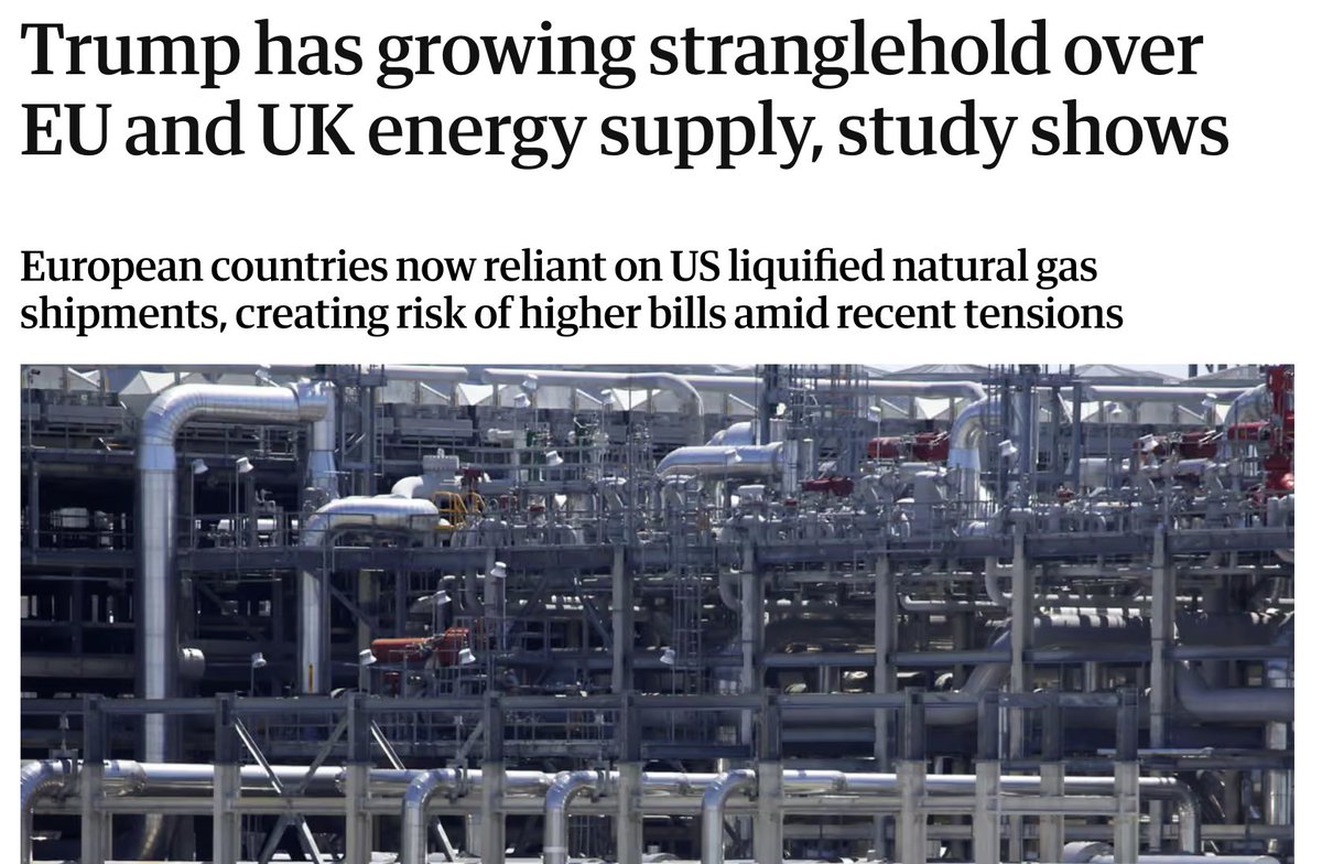 China understood in the early 1990s at the latest that relying on fossil fuels was a dead end in terms of geopolitics for a country with limited domestic supplies. Going green was the only way. 

It took Europe until the year 2026. Not even Trump 1.0 &amp; 2022 was enough to wake up.