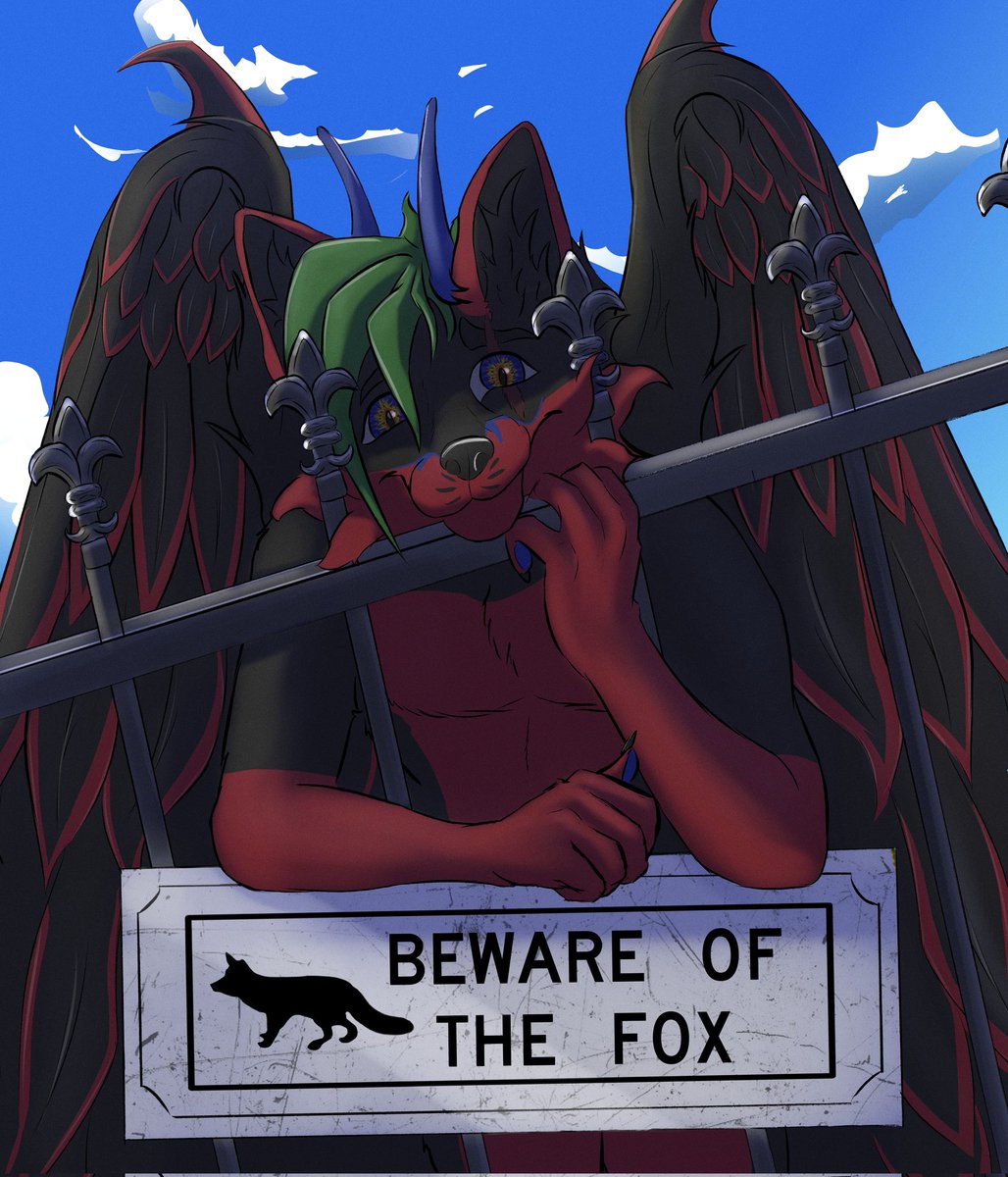 marcusmaksim's tweet photo. ⚠️ Warning ⚠️ 
Dangerous and adorable fox looking at you!

#furryart #furry #fox https://t.co/B6Gcqlk5D3