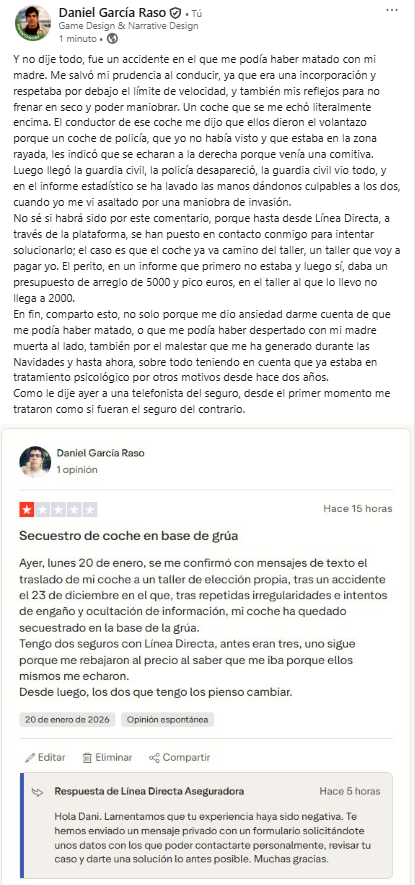 Seguros carroñeros; pero <a href="/LineaDirecta_es/">Línea Directa</a> mucho más.