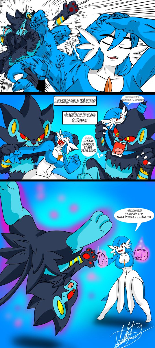 DanielMejia098's tweet image. Mini cómic Gardevoir y su entrenador en latam #24
En este punto ya no parecen mini cómics ya casi hago el manga, una disculpa volví a subirlo porque se veían muy pixeladas las imágenes