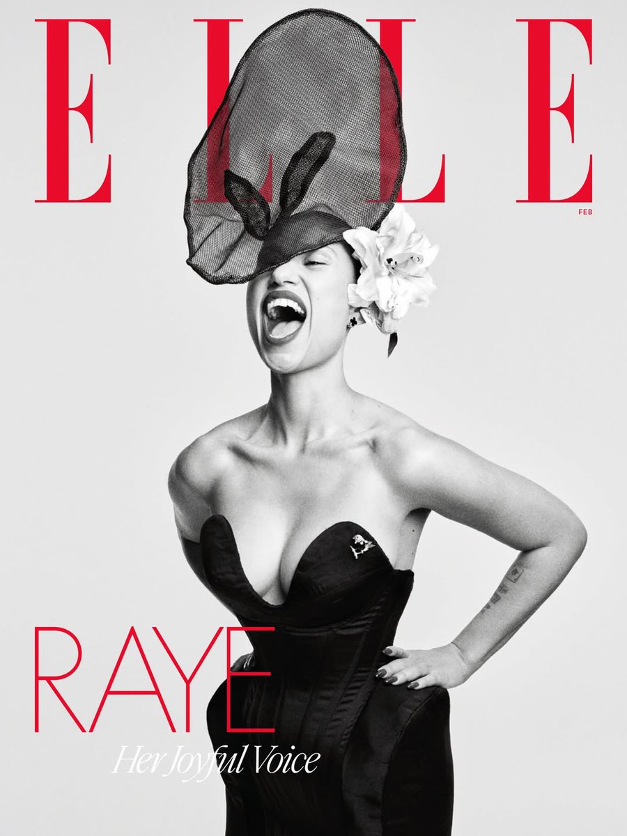 RayeUpdate's tweet image. Raye graces the cover of ELLE.
