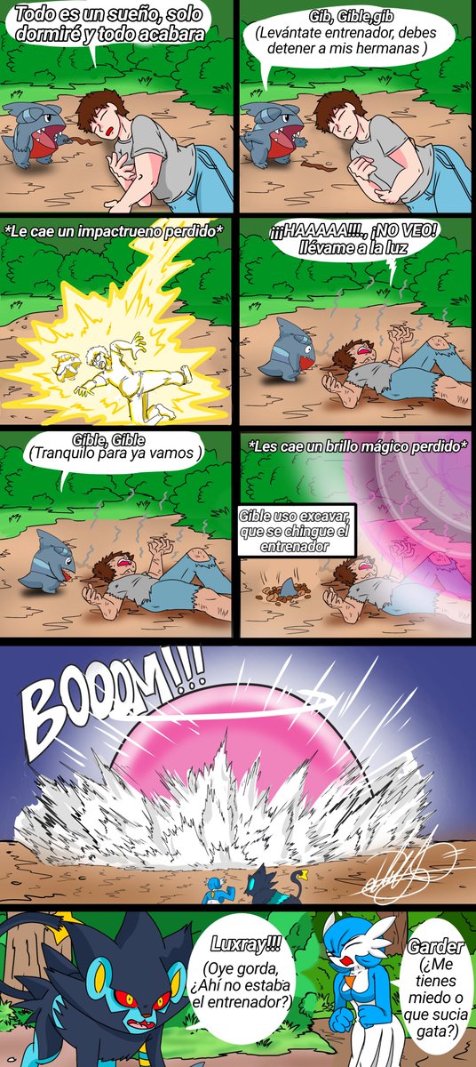 DanielMejia098's tweet image. Mini cómic Gardevoir y su entrenador en latam #24
En este punto ya no parecen mini cómics ya casi hago el manga, una disculpa volví a subirlo porque se veían muy pixeladas las imágenes