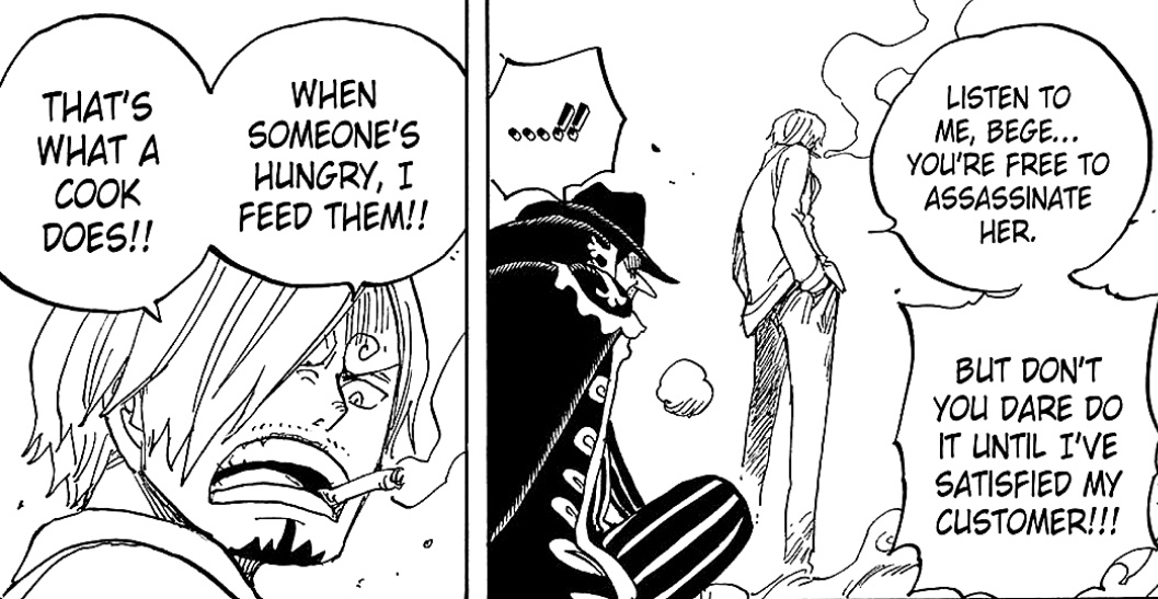 whirlysanji's tweet image. i feel like what some people don't get is that wci worked because it was never supposed to be a rewriting of sanji... instead it was always meant to be a love letter to his character, building on things that already existed and tying up loose ends. that's why its so dear to me ☹️
