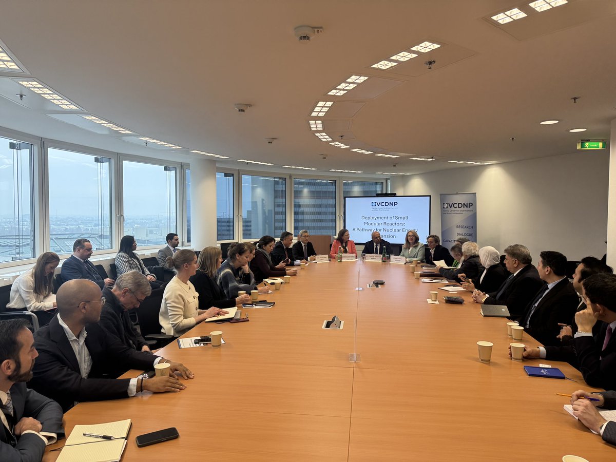 VCDNP's tweet image. 👏 Full house at the @VCDNP!
We are delighted to welcome Ambassador Alfassam 🇰🇼, Ambassador @LauraSHHolgate, and Mr. Dohee Hahn (@iaeaorg )for an insightful #discussion on A/#SMR deployment ⚛️—highlighting national perspectives, the #IAEA’s role, and the groundwork being laid by