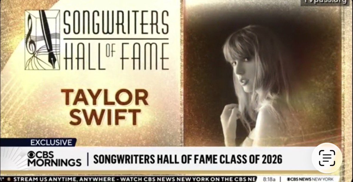 tayvisnation's tweet image. TAYLOR SWIFT SONGWRITERS HALL OF FAME 2026!!!!