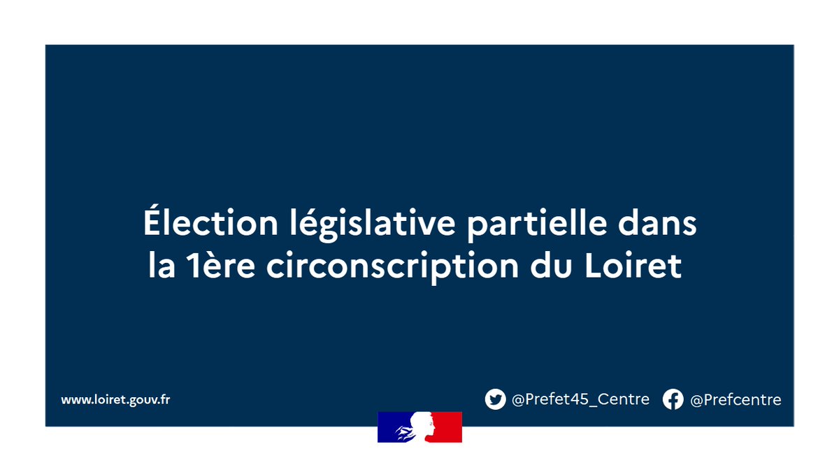 Image de Préfète Centre-Val de Loire et Loiret - 🗳️ #AllonsVoter | Le 2nd tour de l'élection législative partielle dans la 1ère circonscription du L