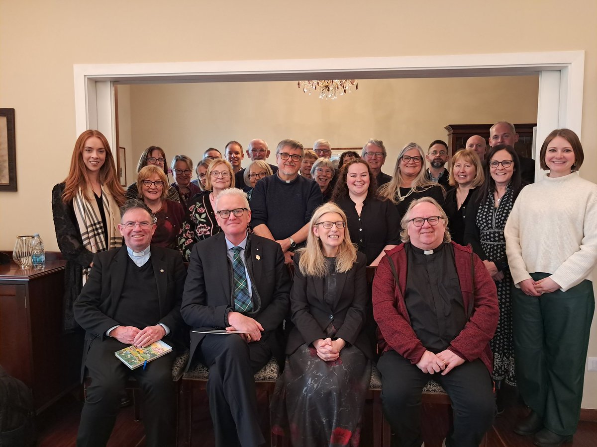 IrlEmbHolySee's tweet photo. Ahead of the @4cornersbelfast members of the board, committee &amp; friends of the Festival are in Rome, coinciding w the Week of Prayer for Christian Unity. Ambassador Collins &amp; @ChrisTrott were delighted to meet the group &amp; speak about the work of our Embassies here at the Holy See https://t.co/yyA08QQ6SL