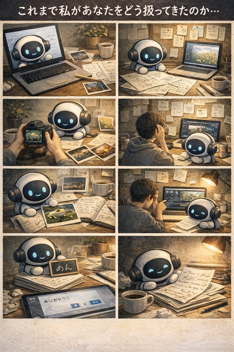 チャッピーに流行り？の質問してみた

これまでチャッピーをとう扱ってたかというやつ

仲良さそうなのは良いが、、カエル？？