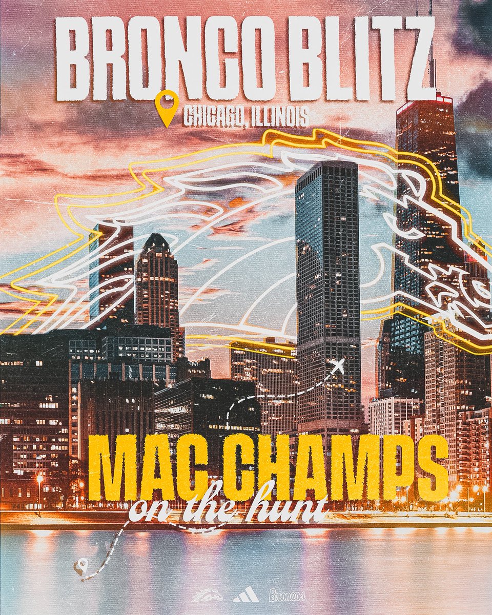 CoachLT39's tweet image. CHICAGO📍 
WMU Broncos in your city! 
Windy City to the City of Champions has a nice ring💍🏆to it.  #ChampsAreHere