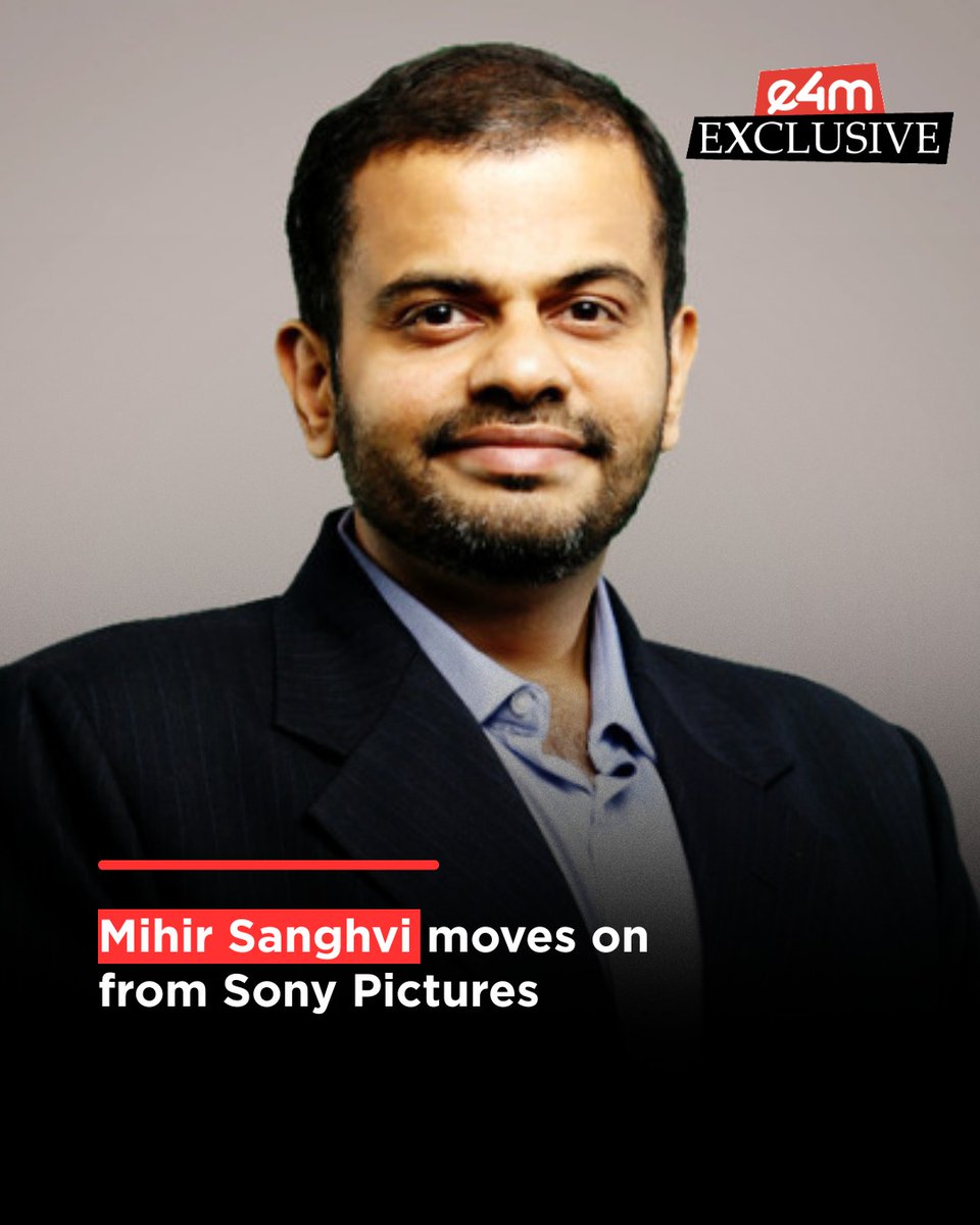 e4mtweets's tweet image. e4m Exclusive : Mihir Sanghvi moves on from Sony Pictures
His last working day is March 31, sources have told e4m. 

Read the full story : exchange4media.com/people-movemen…

#SonyPicturesNetworksIndia #MihirSanghvi #LeadershipChange #PeopleMovement #MediaIndustry #e4m