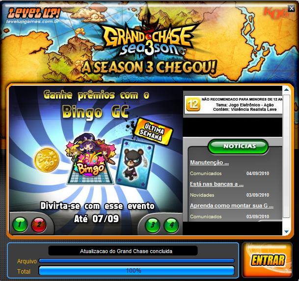 grandchaseacerv's tweet image. Launcher de carregamento, lançamento da Season 3 — Grand Chase (2010)