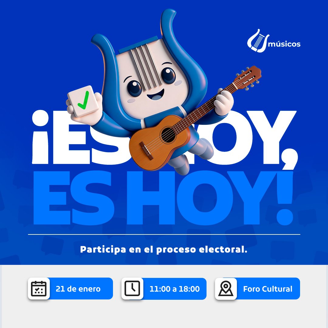 ¡Hoy es el momento de decidir! 📅 Tu participación es fundamental para el futuro de nuestra organización. ¡No faltes! 🗳️