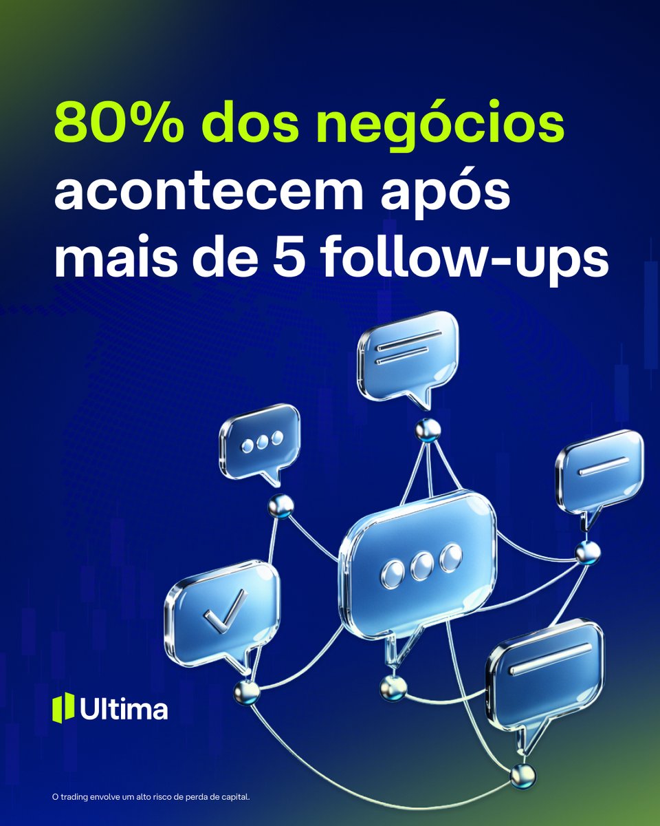 Não pare no primeiro “olá”.
Ignorar sua rede é ignorar oportunidades.

Mantenha-se ativo, mantenha-se engajado com a UM Partners. 🔗cutt.ly/GthkYoQV

Seu follow-up pode ser a diferença entre um lead e um negócio fechado!