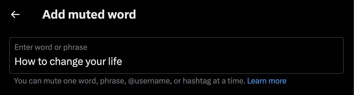 How to change your life