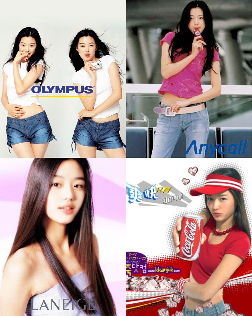 sshyekyo's tweet image. some of the hundreds of early 2000s jun jihyun ads, korea’s unbeatable cf queen. 🎀 🫧