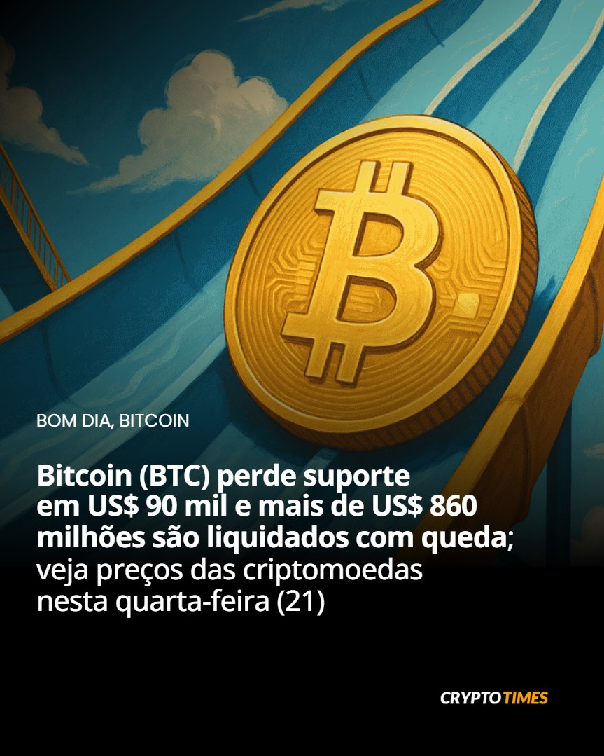 O bitcoin (BTC) é negociado na casa dos US$ 89 mil na manhã desta  quarta-feira (12), acumulando queda de mais de 3% nas últimas 24h. Veja o  desempenho das dez maiores criptomoedas
