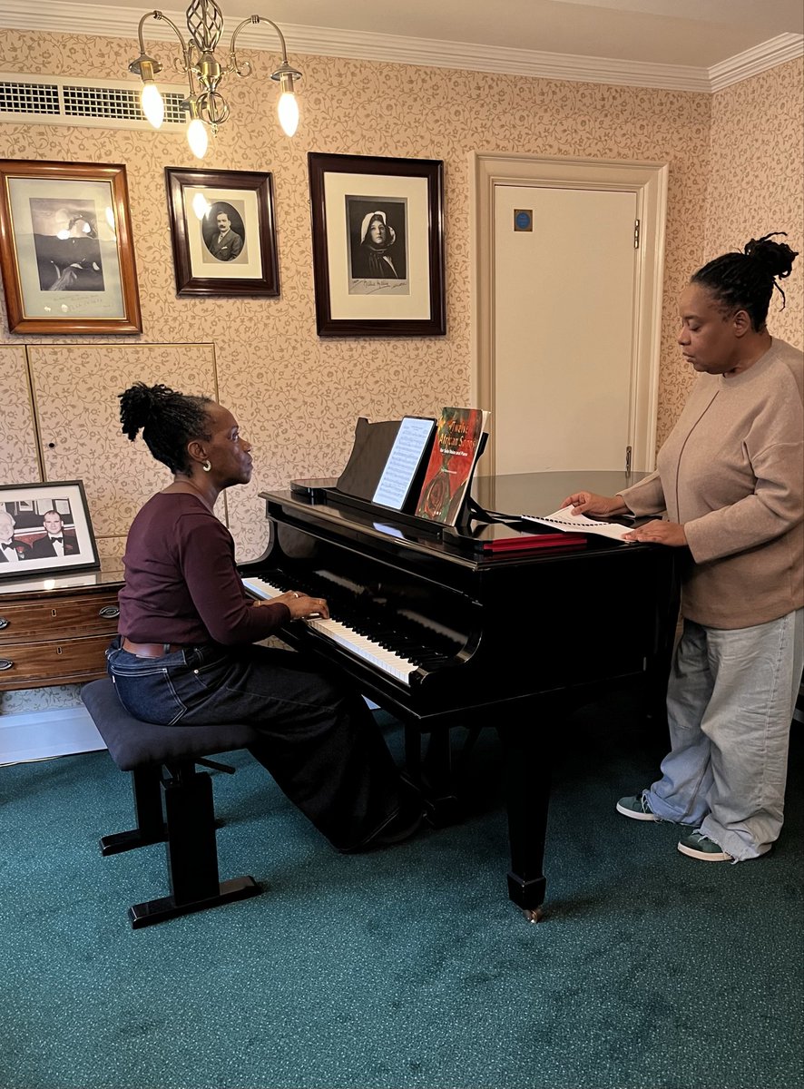 AfricanSeries's tweet photo. 🎶 Rehearsals are underway for the African Songs concert with soprano Gweneth Ann Rand and pianist Allyson Devenish. Stay tuned as we share our journey of learning a rich and diverse collection of songs in preparation for the performance at @wigmore_hall on 21 March.
#africansong https://t.co/ljaj9WF7Sx